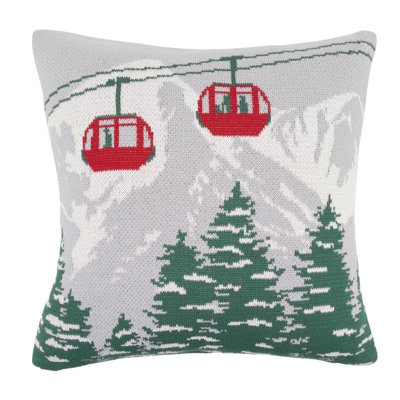 Coussin en tricot d'extérieur Ski Lift Pines