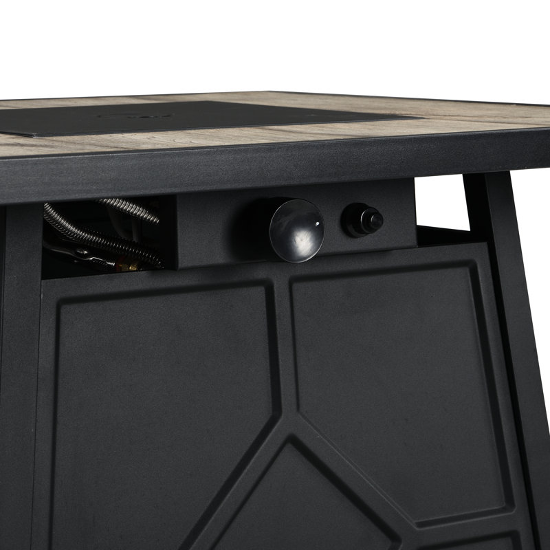 Table de foyer d'extérieur de 28 pouces, 40 000 pieds, allumage automatique, gaz propane, housse imperméable, texture unique, utilisation extérieure,