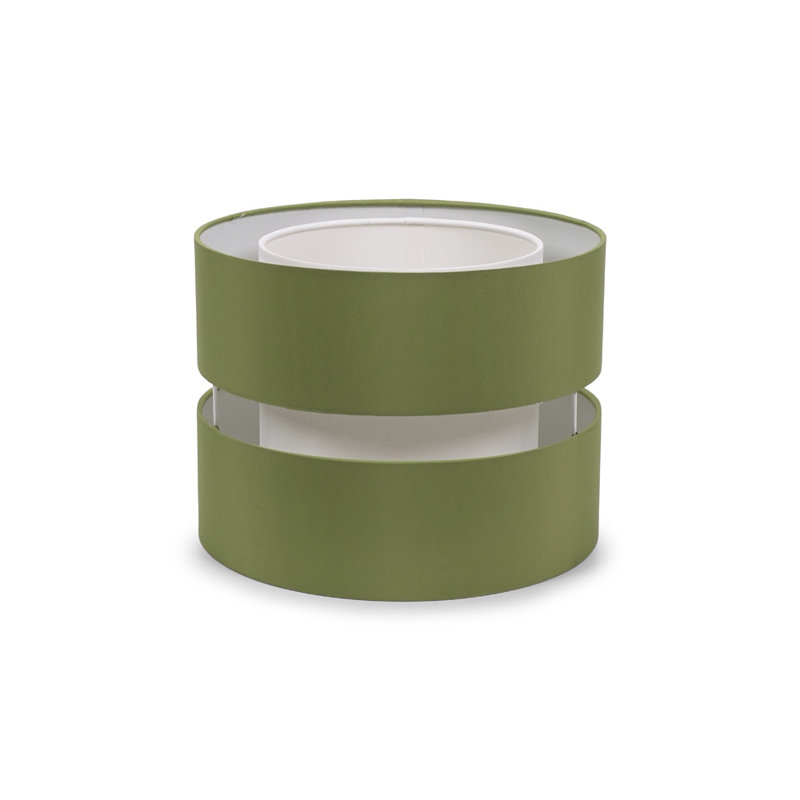 19cm H Blended Fabric Drum Pendant Shade, Green