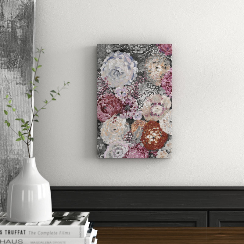Peony Punch 1 Piece Wrapped Canvas Painting, 38cm H x 25cm W x 3.81cm D