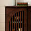 Buffet, armoire moderne, Mid-Century, cannelé avec 2 trous de sortie, avec rangement, côté étroit-1852127132