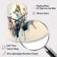 Donnesha, mignon renard, art floral III - renard, horloge murale cylindrique en métal, impression d'horloge murale asymétrique moderne-54048737