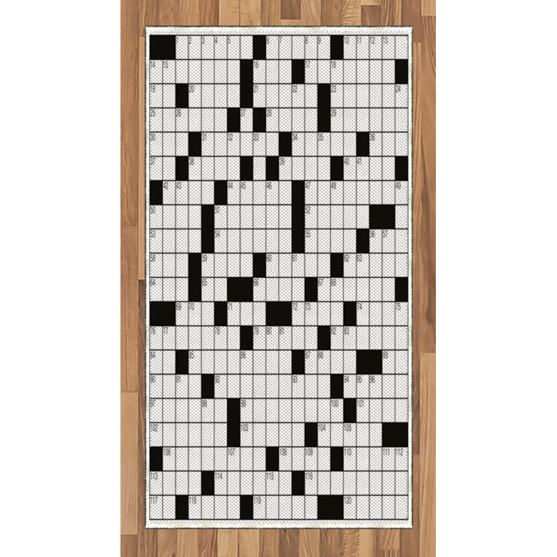 Word Search Game High Density Long Fiber Poly Threads Decorative Area Rug Carpet, Rectangle 2'7" x 5'