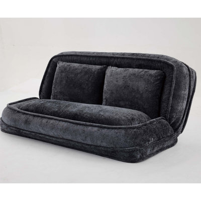 Double Human Dog Bed Lazy Sofa Loveseat, Fits You & Pets, Extra Large Floor Couch, 5 Adjustable Positions, Plush Chenille Upholstery, Comfortable for by Trule
