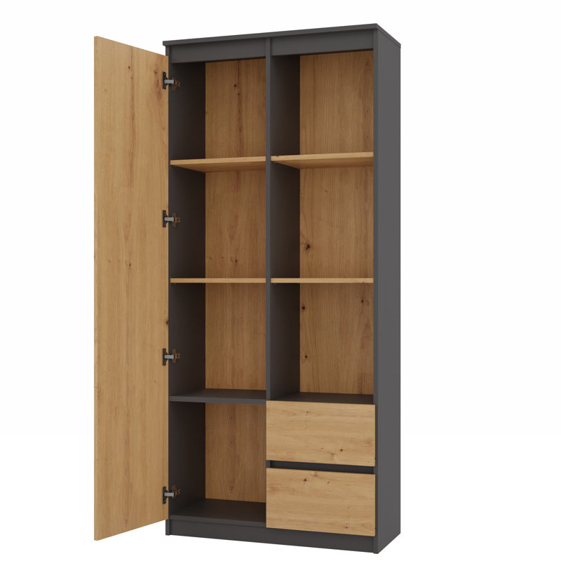 Ikin Cabinet Office Storage Cabinet, Brown/Black