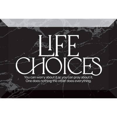 Plaque en verre Life Choice - 4 po x 6 po