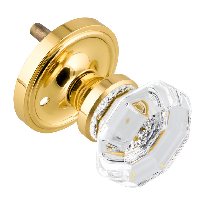 Classic Rosette with Waldorf Door Knob, Unlacquered Brass