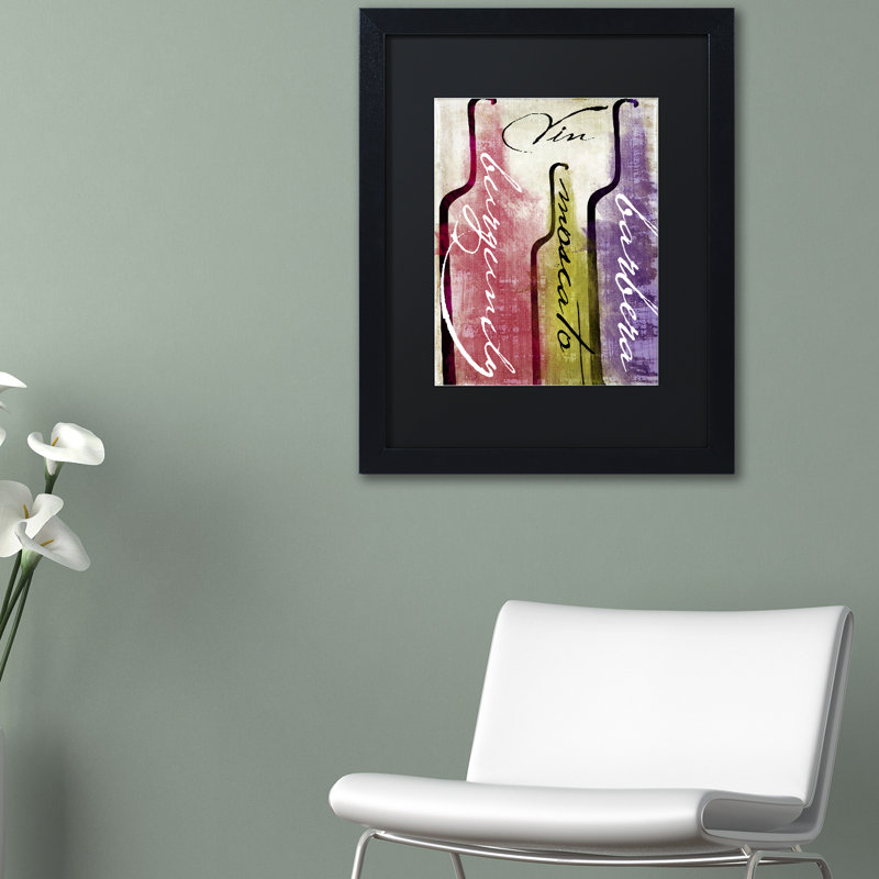 Jadaya «Wine Tustation II», impression encadrée, H 14 po x l 11 po x P 0,5 po, Noir, Cadre brun