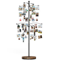 Family Tree Picture Frame Stand with 6 Hanging Photo Picture