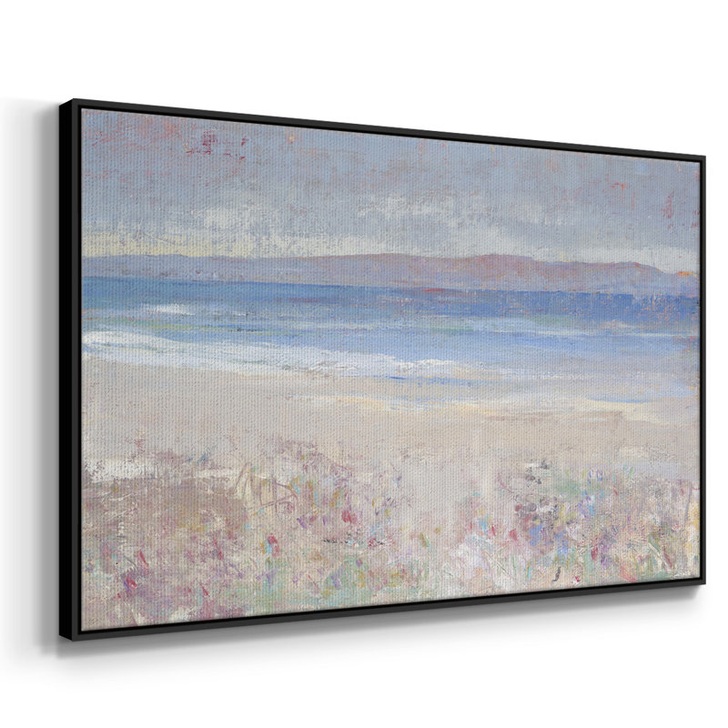 «Beach Textures I», peinture sur toile encadrée, Noir, H 17 po x l 25 po x P 2 po