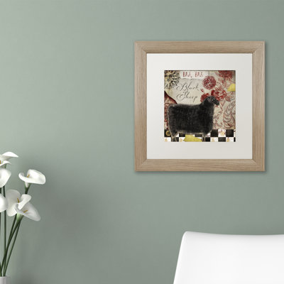 Jadaya Baa Baa Black Sheep' by Color Bakery Framed Graphic Art
