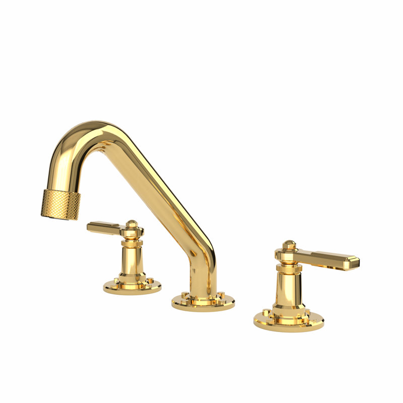 Robinet de lavabo surdimensionné 8 po Arognaut, Poignée levier, Laiton poli non laqué