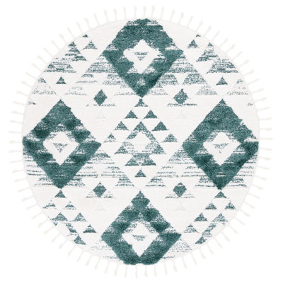 Imraan Tassel Shag Performance Geometric Rug