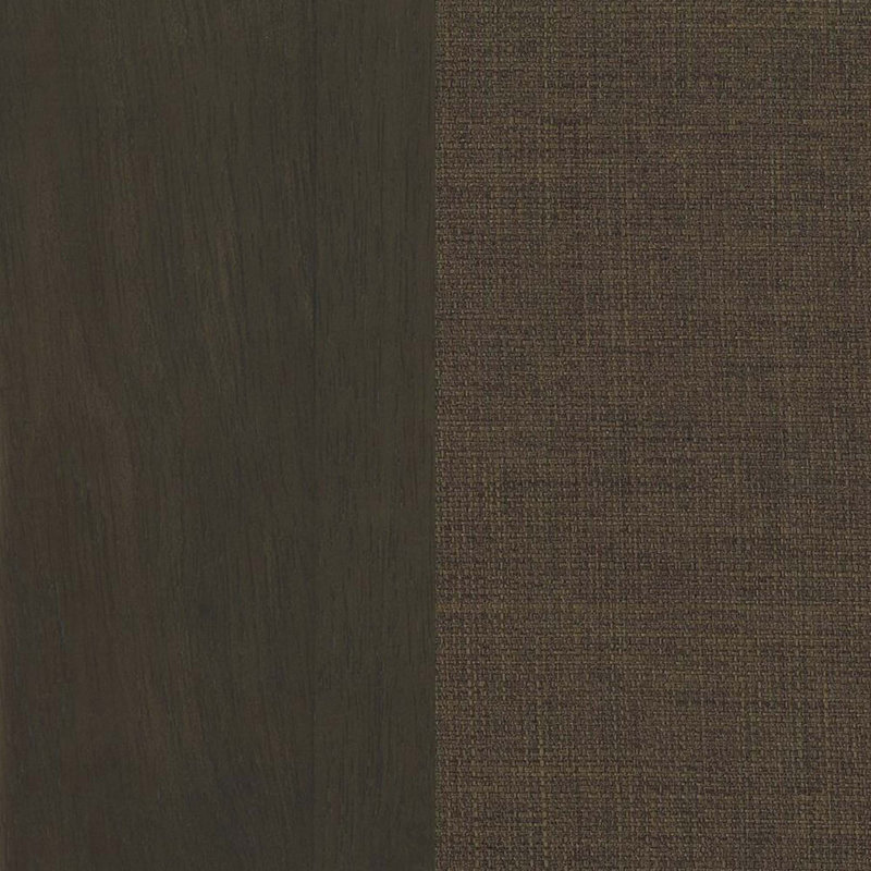 Ensemble de 2 chaises de salle à manger rembourrées en tissu, Chocolat