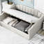 Lit de jour blanc rembourré, pleine grandeur avec espace de rangement et lit de jour élégant Option lit de jour sous le lit Plateforme polyvalente et pratique pour une maison-121098317