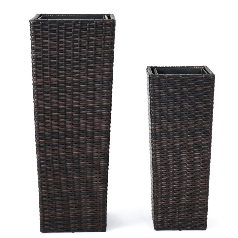 Brown Flower Pots Pair - And Iron Gorgeous 2 With Seductive, Brown