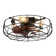 20" Farmhouse Low Profile Caged Ceiling Fans With Lights And Remote, Flush Mount Ceiling Fan