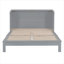 Grand lit escamotable pliant avec rangement, fabrication en bois massif gris doux avec grands tiroirs intégrés pour les espaces compacts