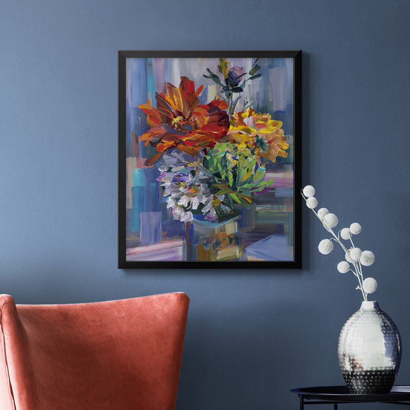 Toile moderne encadrée de qualité moderne - prête à accrocher, H 24 po x l 20 po, Noir