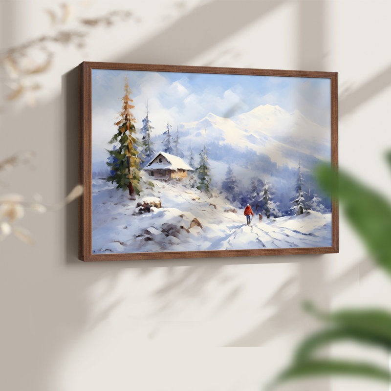 Paysages rétro-CLV III - reproduction encadrée, H 8 po x l 10 po, Noyer
