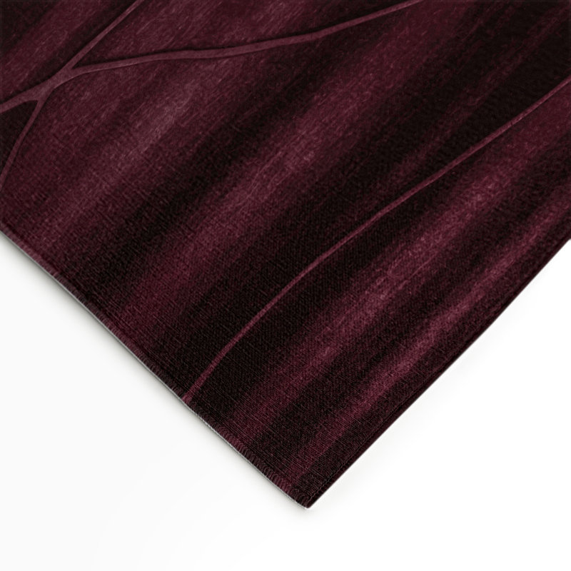 Tapis rouge abstrait intérieur et extérieur, Rectangle 9 pi x 12 pi