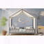 Lit double sur pied avec auvent et rampes Montessori-129501860