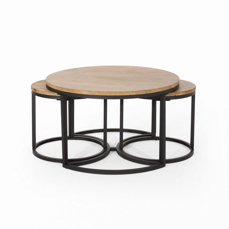 3PCS Coffee Table, Natural