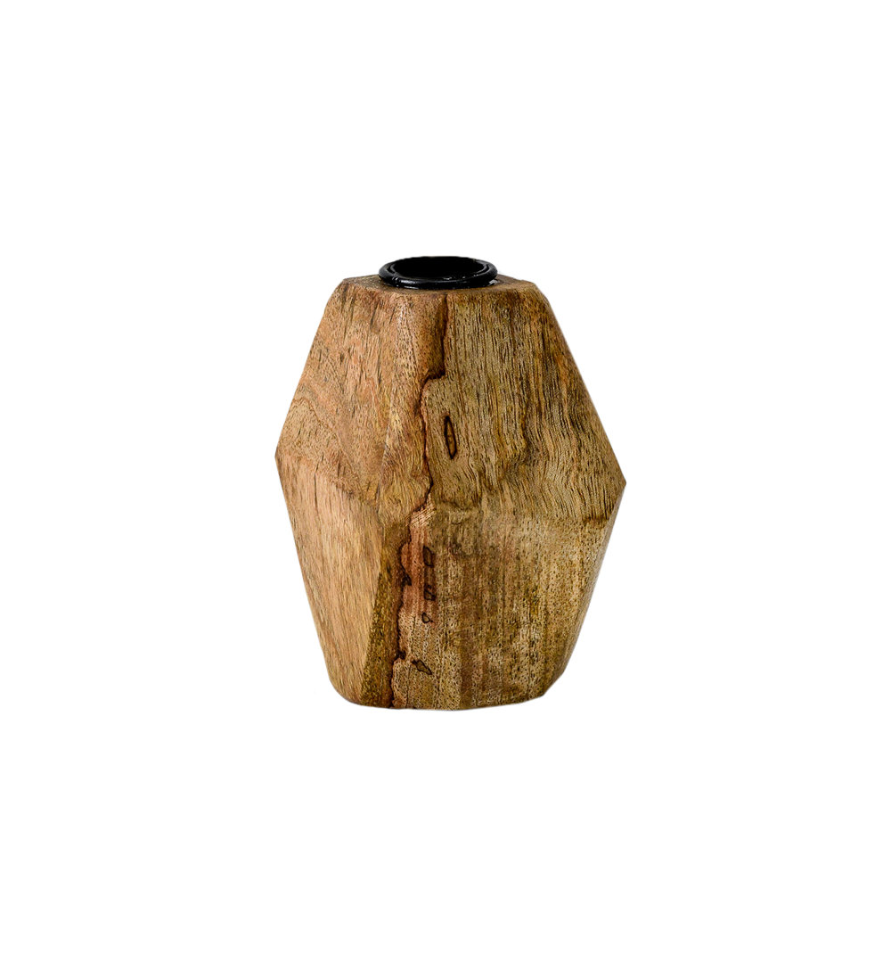 Wood Tabletop Candlestick Millwood Pines 