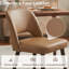Ensemble de 4 chaises d'appoint rembourrées en similicuir avec pieds en bois massif pour salle à manger-1068077709-1068077700