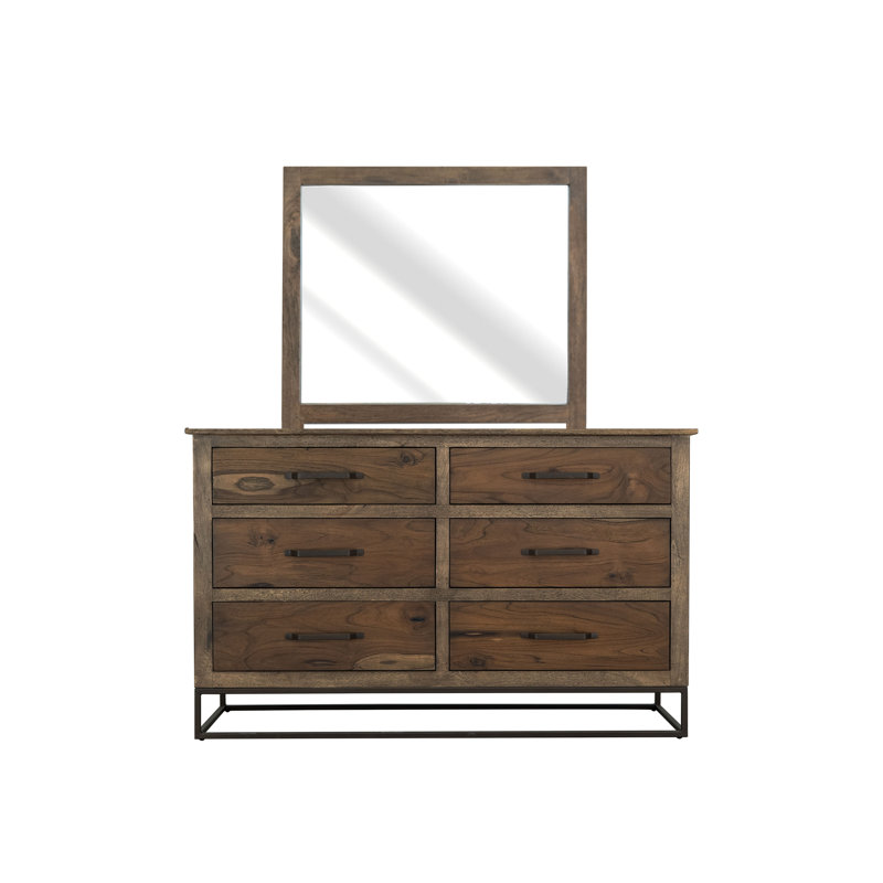 Rectangular Mirror, Brown
