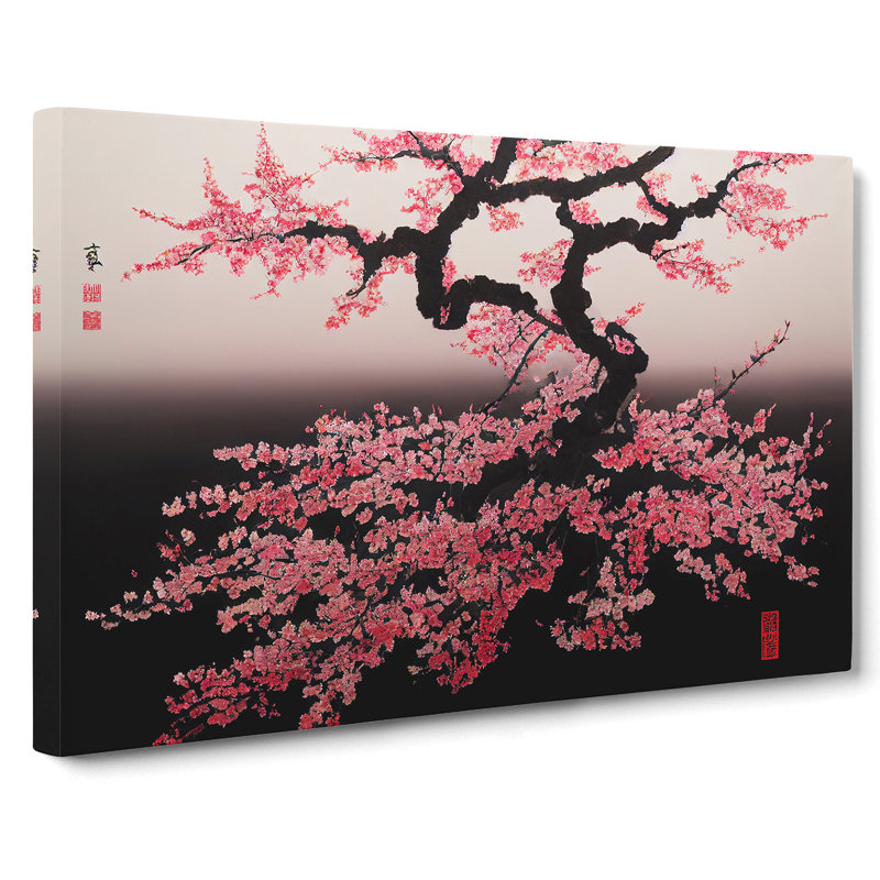 Japanese Cherry Blossom Tree - Wrapped Canvas, 50cm H x 76cm W x 3cm D