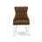 5 Piece Kitchen Table Set for 4 Includes a Round Dining Room Table with Dropleaf and 4 Dark Coffee Linen Fabric Upholstered Chairs, Linen White-2033662898-2033662899