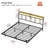 Floating Bed Frame with Storage Headboard,Modern Metal Platform Bed with LED & Charging Station,No Box Spring Needed-415207673