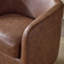 Fauteuil d'appoint pivotant brun Pu