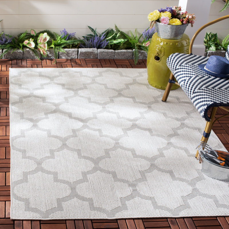 Murielle Performance Machine Washable Geometric Indoor/Outdoor Area Rug, Rectangle 6'7" x 9'2"