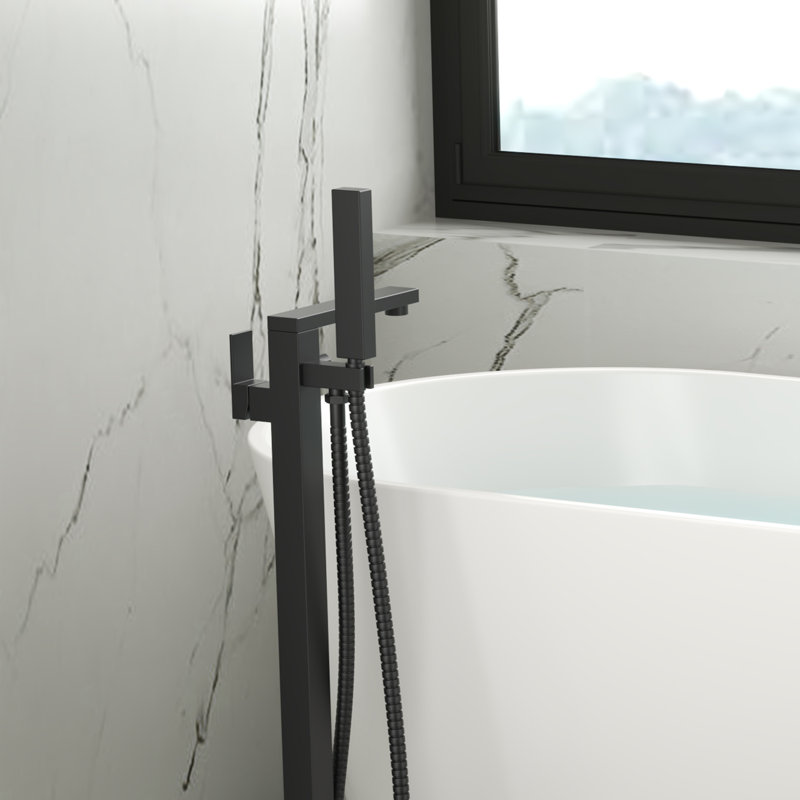 Robinet de baignoire autoportant KDK Home, Noir mat