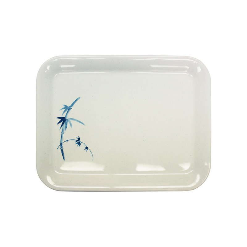 Thunder Group Inc. Bamboo Melamine Platter, 0.83" H x 15.24" W x 11.46" D