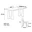 Table Mid-Century blanche en pierre frittée mate-325837734
