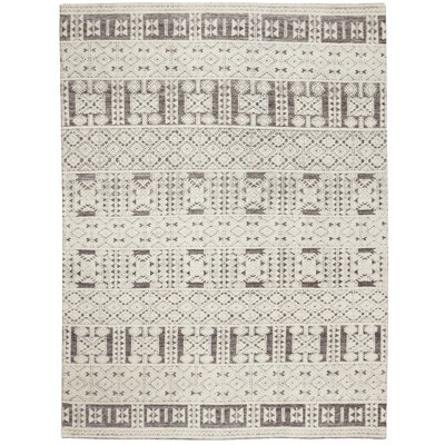 Wool White/Taupe Area Rug