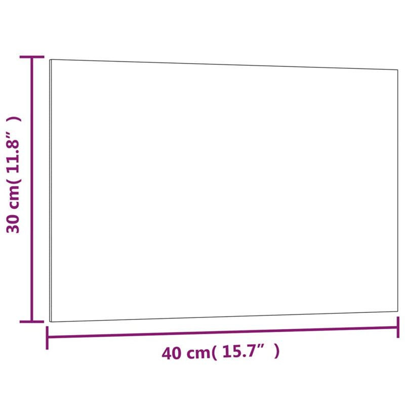 Kitwana Wall Mounted Glass Board, 30cm H x 40cm W x 0.4cm D, Black