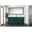 Meuble-lavabo double, l 72 po x P 22 po, bois massif, comptoir en marbre, rangement