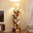  Built-in Adjustable Lamp With Tree Bookshelf, Floor Lamp With Spacious Storage Space, Utility Book Organizer Shelves With Stable Structure-654503854