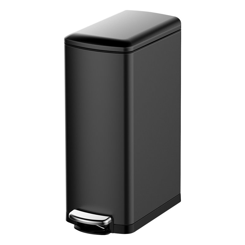 Poubelle à pédale 8 gallons / 30L avec couvercle à fermeture douce et seau intérieur, Noir