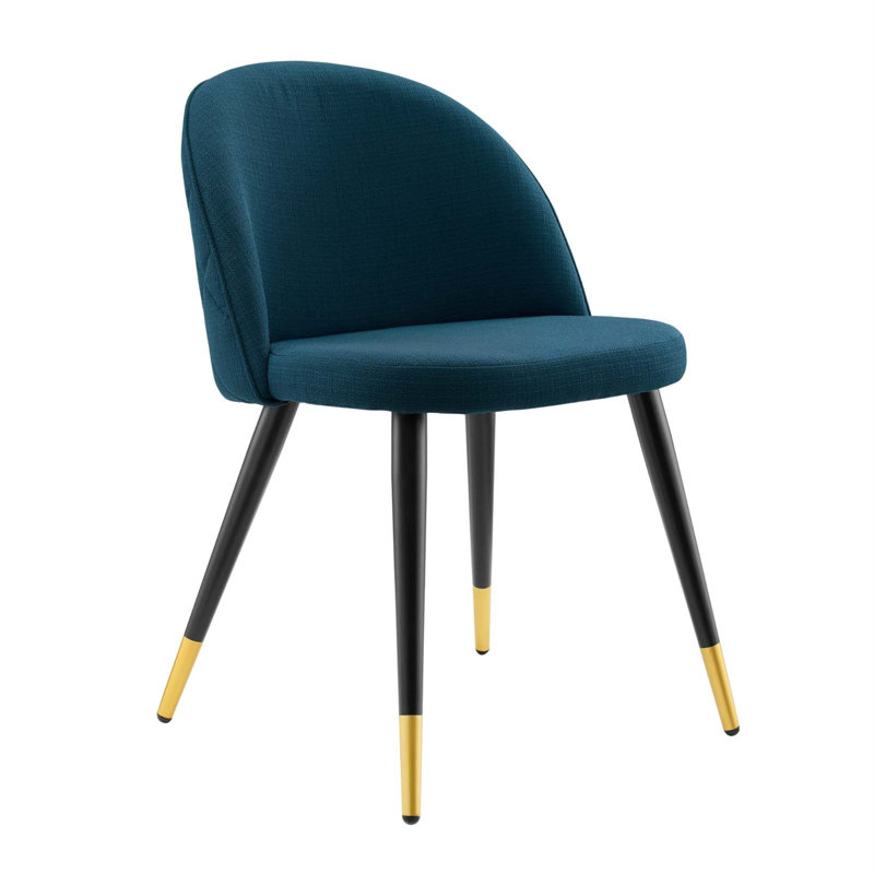 Cordial Fabric Upholstered Dining Chairs - Set of 2, Azure Polyester