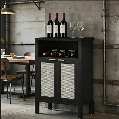 Armoire à café avec tablette réglable, armoire avec rangement