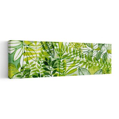 Vibrant Green Foliage by Susan Black - Wrapped Canvas Panoramic Print