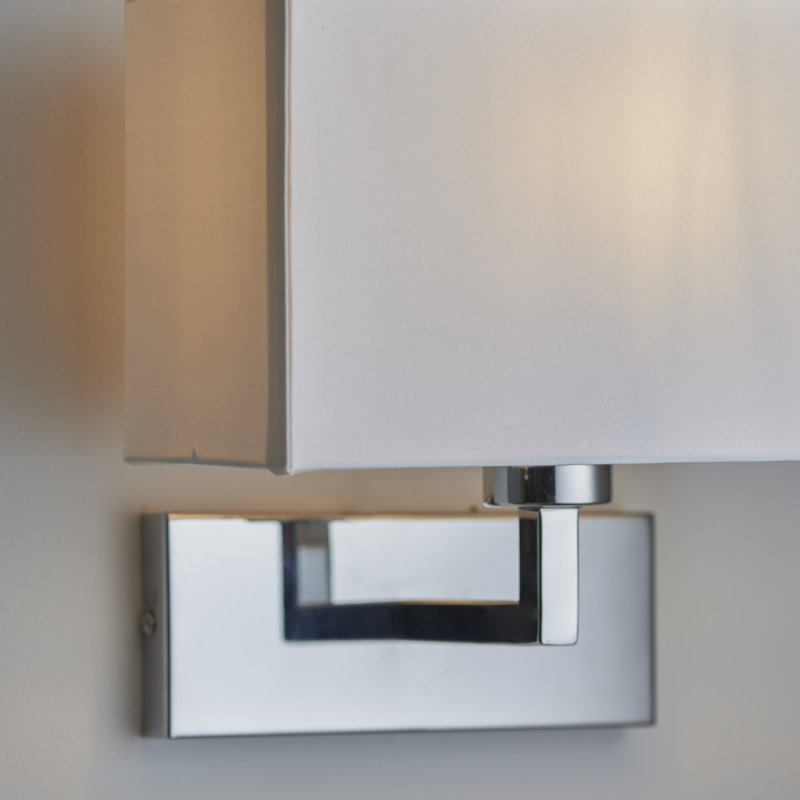 Sempronius Armed Sconce, White, Chrome