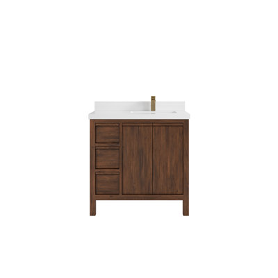 36'' Single Bathroom Vanity with Quartz Top