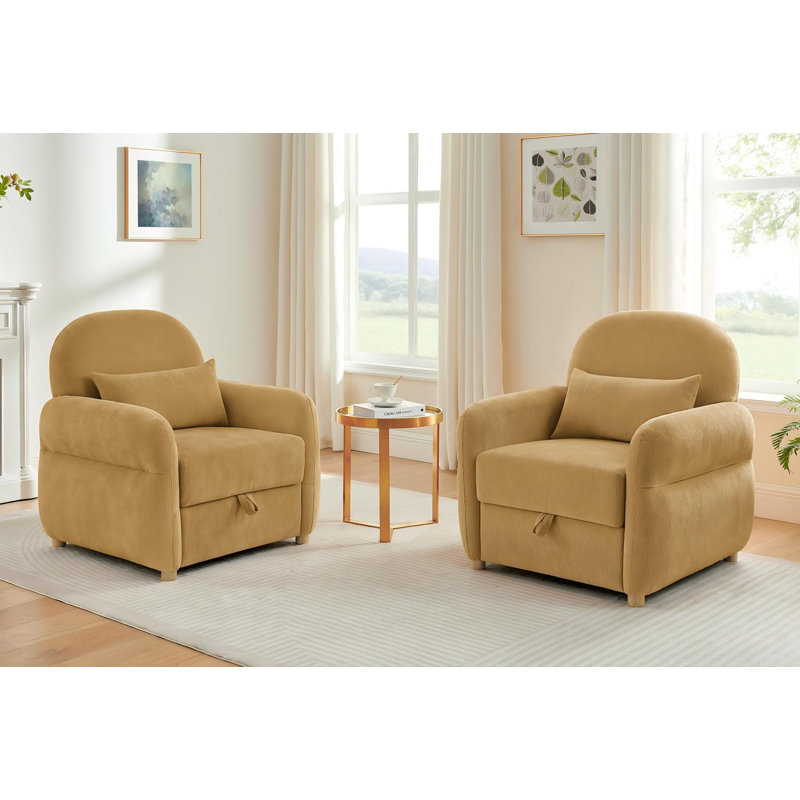 Fauteuil d'appoint 33 po, Jaune