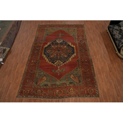 Pre-1900 Vegetable Dye Traditional Large Rug 10x16